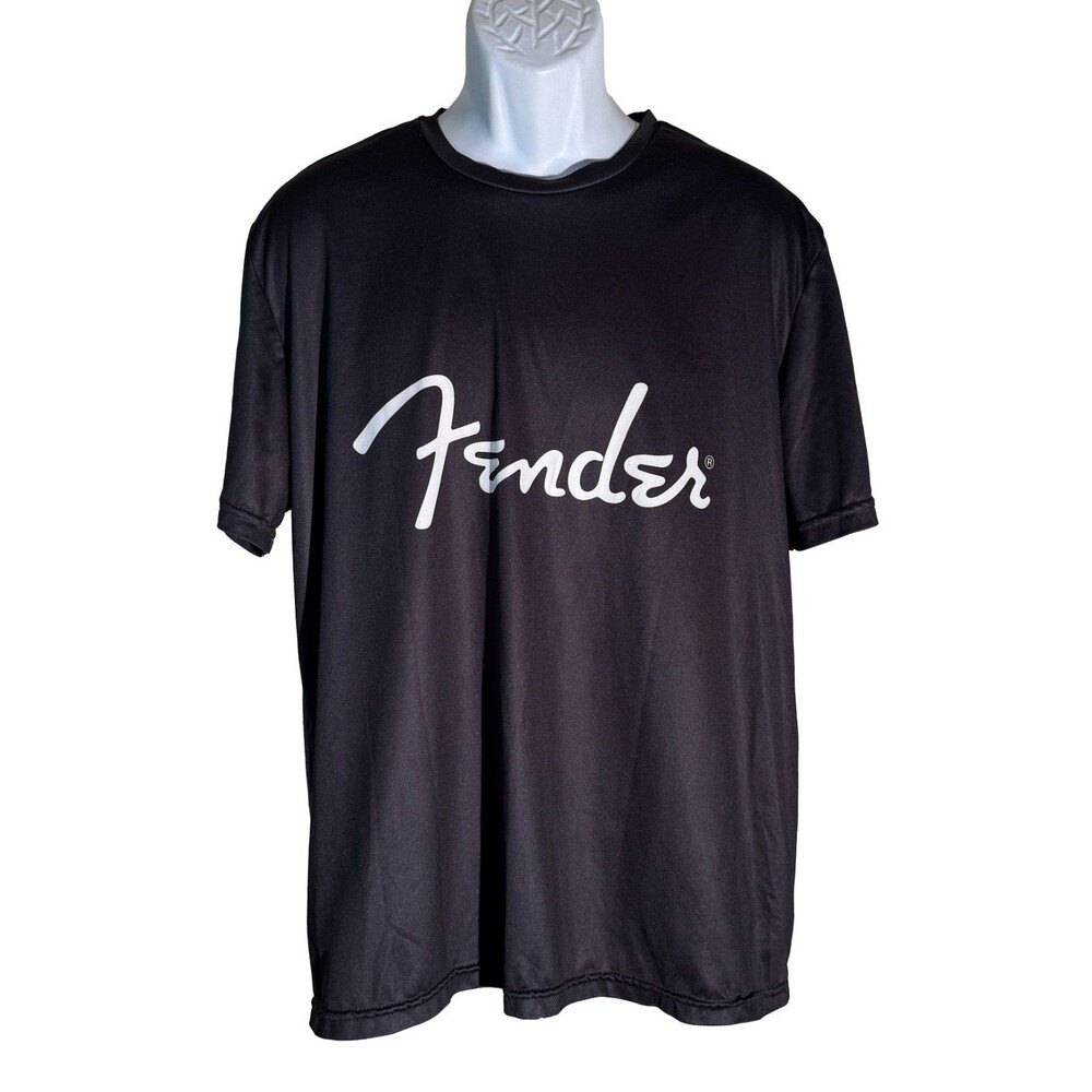 FENDER Short Sleeve Pull-Over Polyester Black T-Shirt XL‎